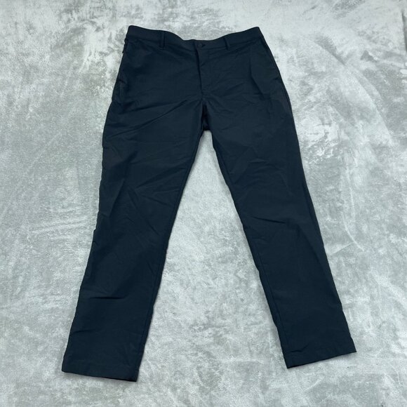 Banana Republic Mens Black Pants 36x32 Lightweight Polyester Slim Fit a1223 - Picture 1 of 6